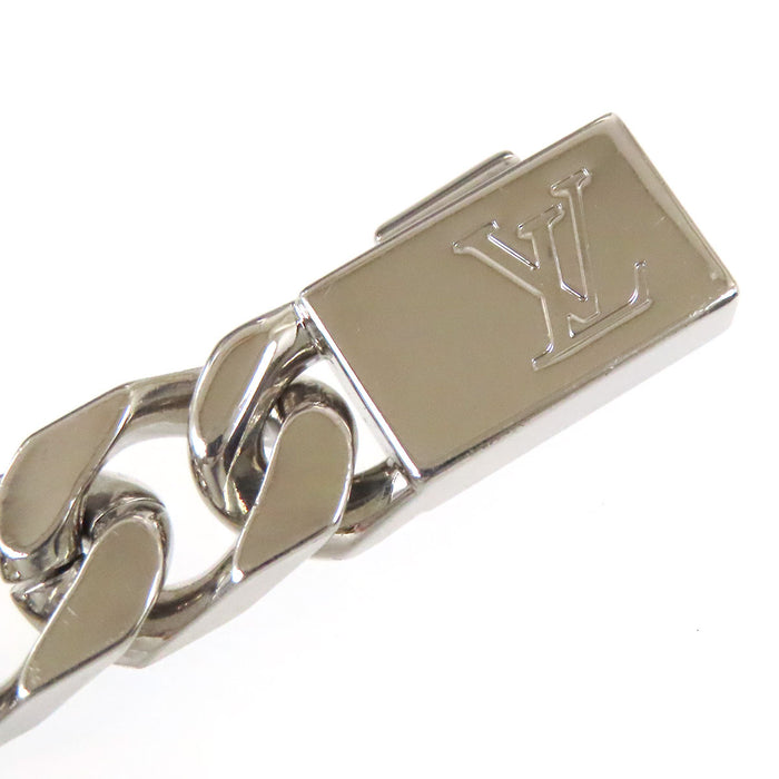 LOUIS VUITTON 
LV 喜平 シルバーカラーメタル 
モノグラム チェーン ブレスレット