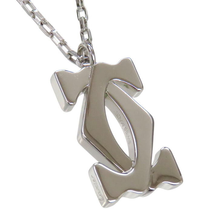 CARTIER 
Collier 2C avec logo en métal argenté