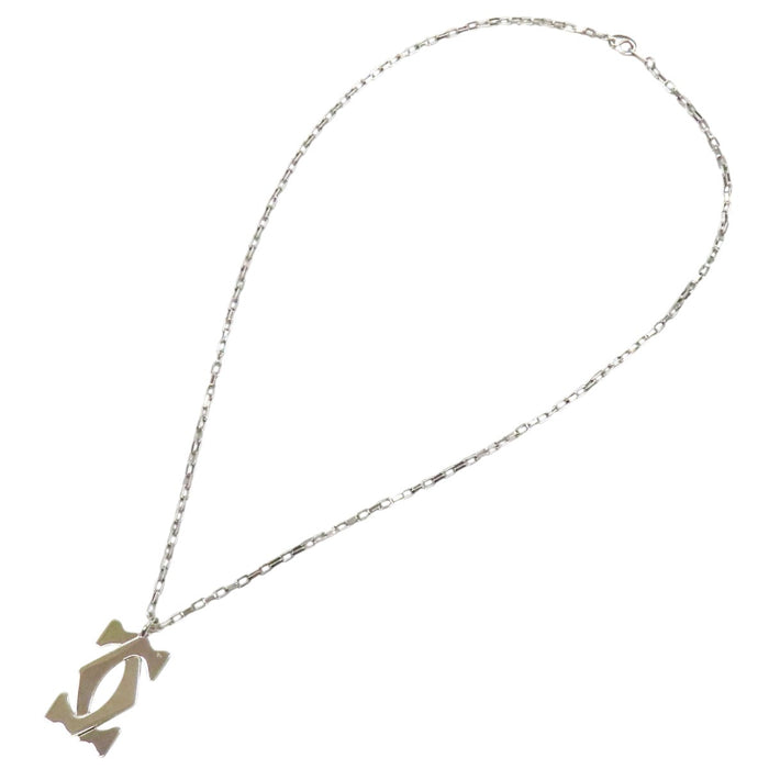 CARTIER 
Collier 2C avec logo en métal argenté