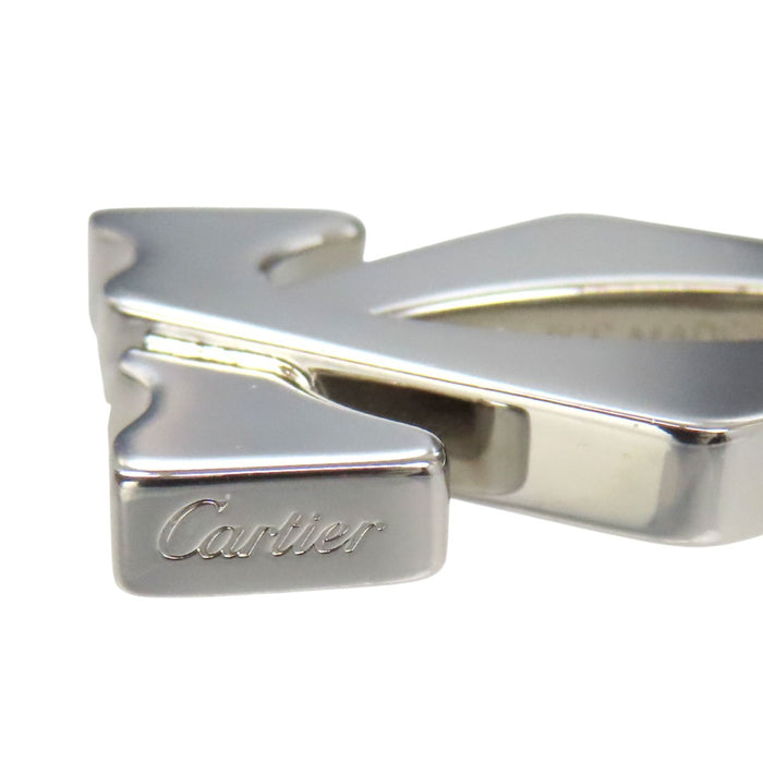 CARTIER 
Collier 2C avec logo en métal argenté