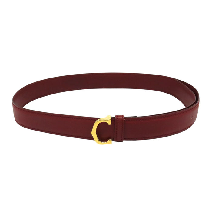 CARTIER 
Ceinture Must Line avec boucle C en cuir et ferrures dorées