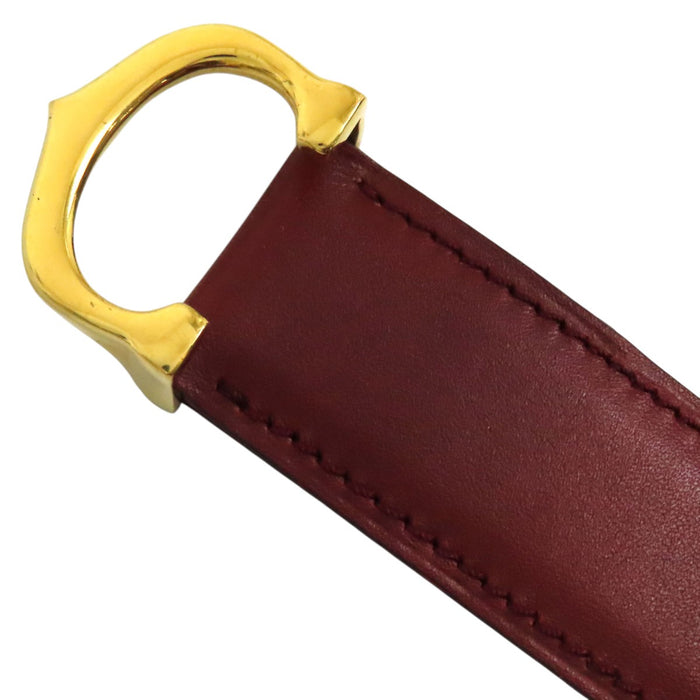 CARTIER 
Ceinture Must Line avec boucle C en cuir et ferrures dorées