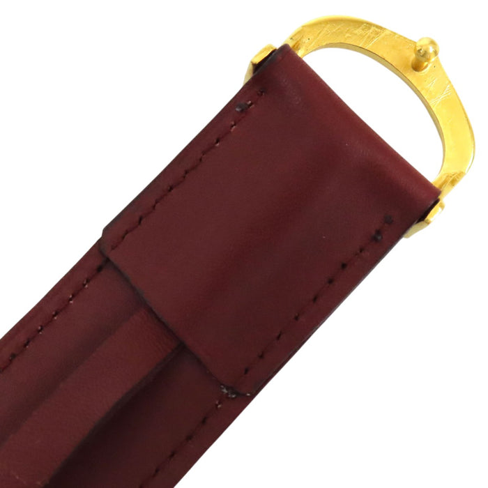 CARTIER 
Ceinture Must Line avec boucle C en cuir et ferrures dorées