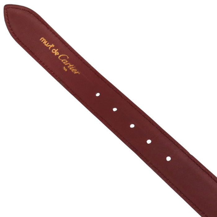 CARTIER 
Ceinture Must Line avec boucle C en cuir et ferrures dorées
