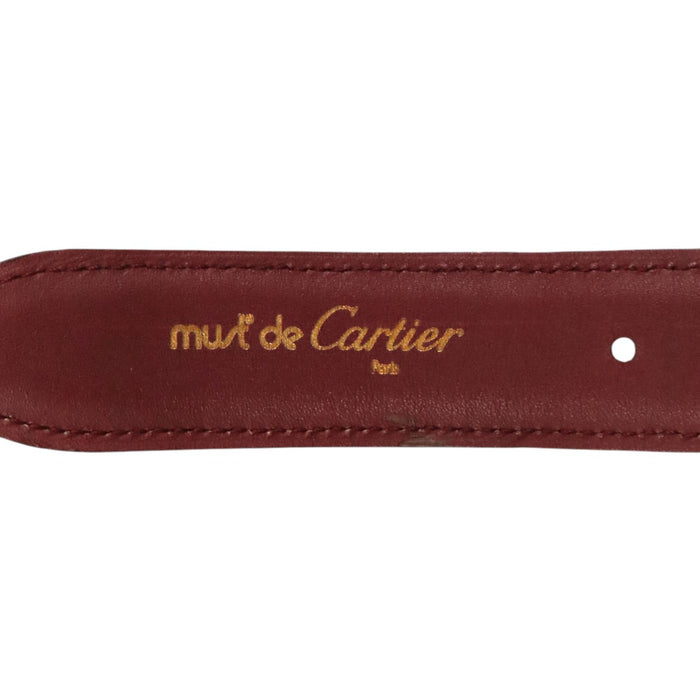 CARTIER 
Ceinture Must Line avec boucle C en cuir et ferrures dorées