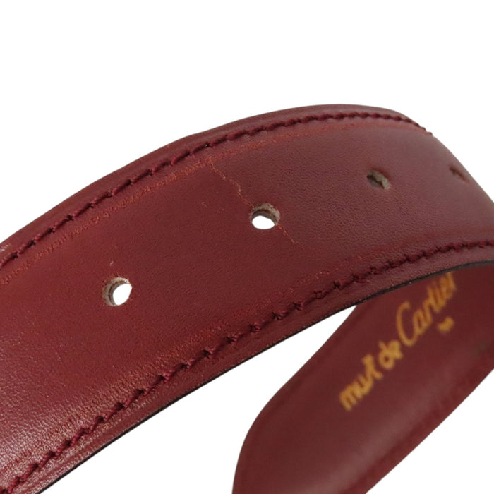 CARTIER 
Ceinture Must Line avec boucle C en cuir et ferrures dorées