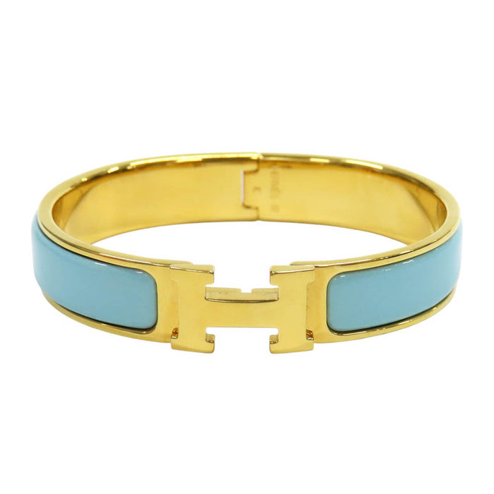HERMES  
H Ash 金色金属件  
Click H PM 漆皮手链