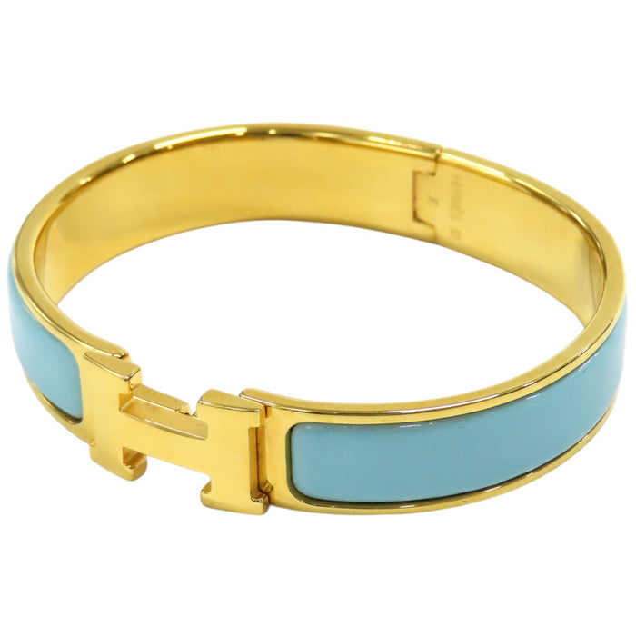HERMES  
H Ash 金色金属件  
Click H PM 漆皮手链