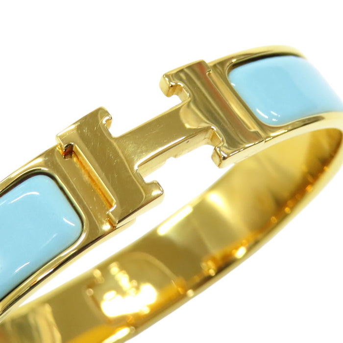 HERMES  
H Ash 金色金属件  
Click H PM 漆皮手链
