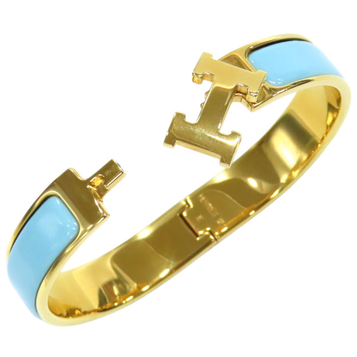 HERMES  
H Ash 金色金属件  
Click H PM 漆皮手链