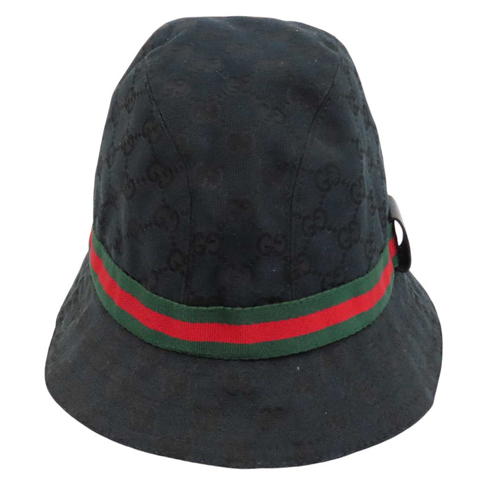 GUCCI 
ロゴ 総柄 ウェブストライプ 
GGキャンバス シェリーライン バケットハット