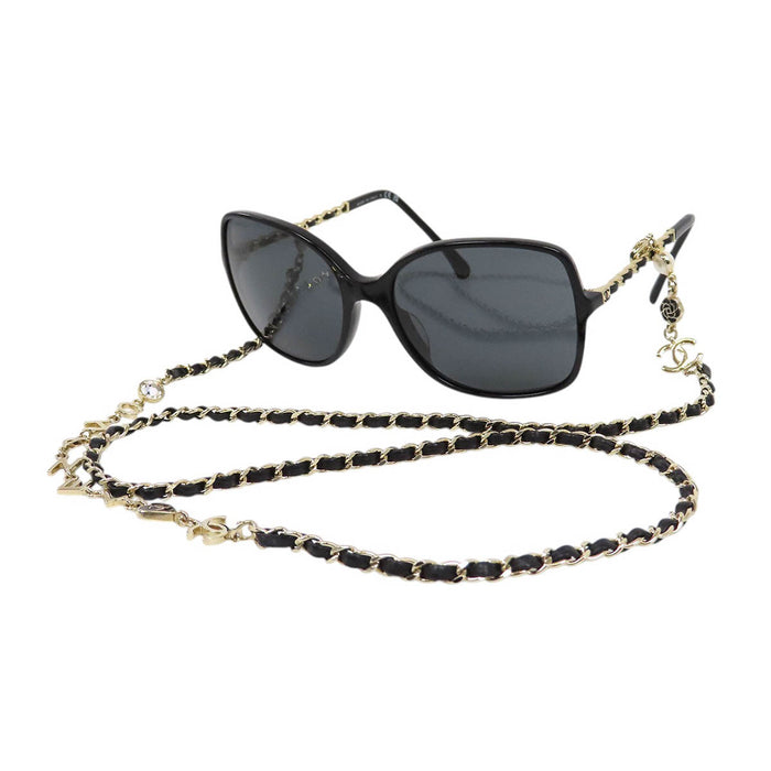 CHANEL 
COCO CC ロゴ コスチュームパール 
ココマーク チェーン付き サングラス 
カメリア