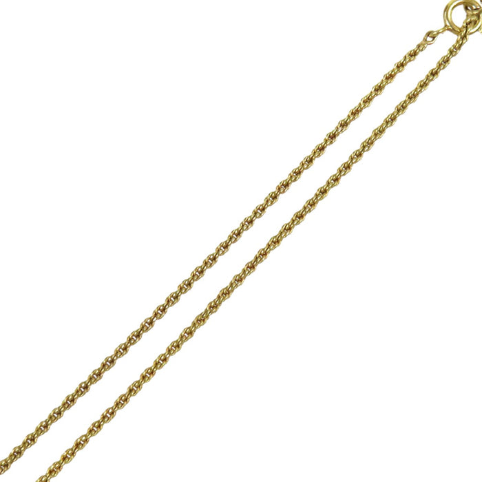 Dior 
Collier vintage en métal doré avec logo CD et strass
