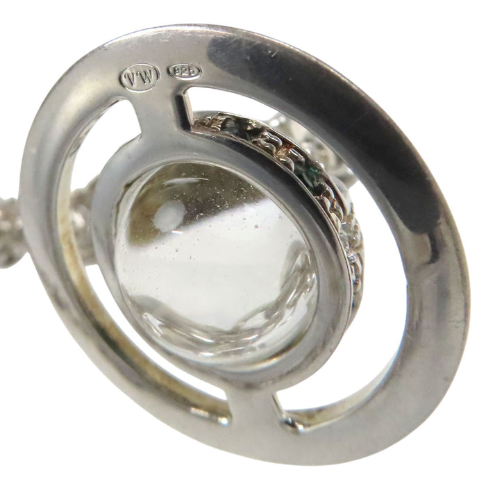 Vivienne Westwood 
Tiny ORB シルバー ラインストーン 
タイニー オーブ ネックレス