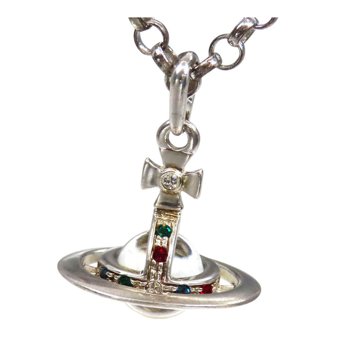 Vivienne Westwood 
Tiny ORB シルバー ラインストーン 
タイニー オーブ ネックレス