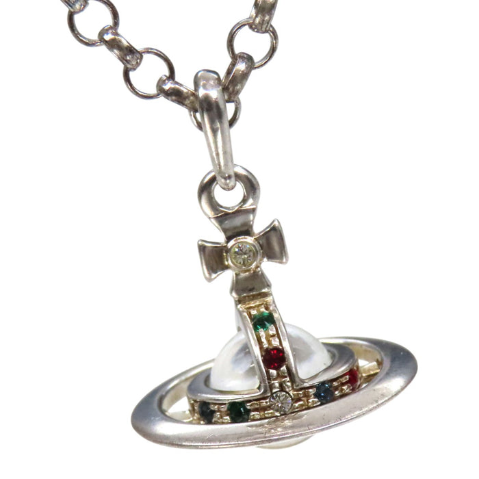 Vivienne Westwood 
Tiny ORB シルバー ラインストーン 
タイニー オーブ ネックレス