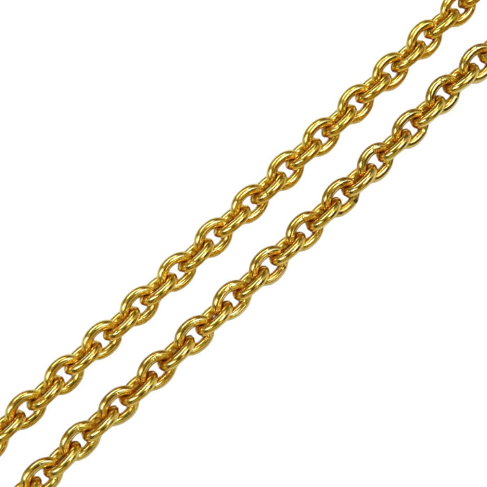CELINE 
Logo vintage Étoile Lune Métal doré 
Collier bouclier