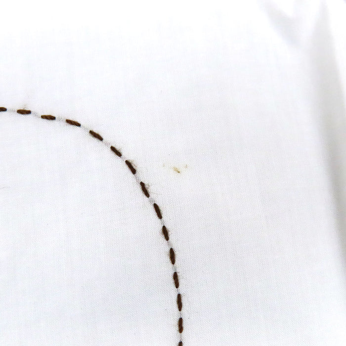 HERMES  
H Ash brodé coton  
Mouchoir avec logo et surpiqûres