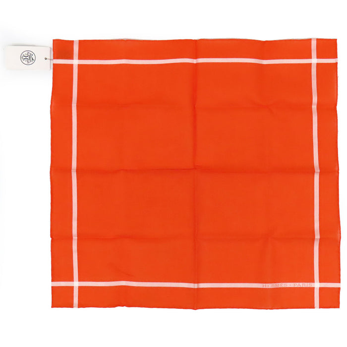 HERMES 
アッシュ ロゴ コットン 
ジャカード H ハンカチ