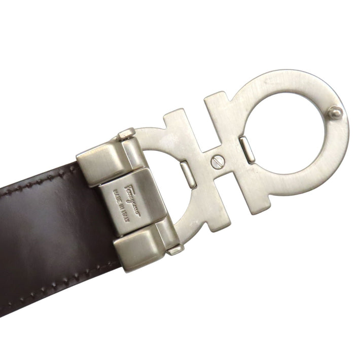 Salvatore Ferragamo 
Logo Cuir 
Ceinture réversible double Gancini