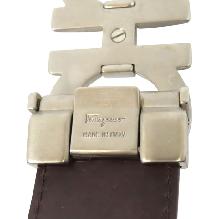 Salvatore Ferragamo 
Logo Cuir 
Ceinture réversible double Gancini