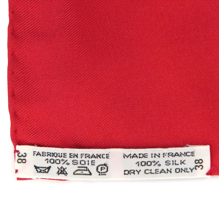 HERMES 
Foulard carré en soie grand format Inca statue bouddha 
Carré 90 MEXIQUE plumes foulard