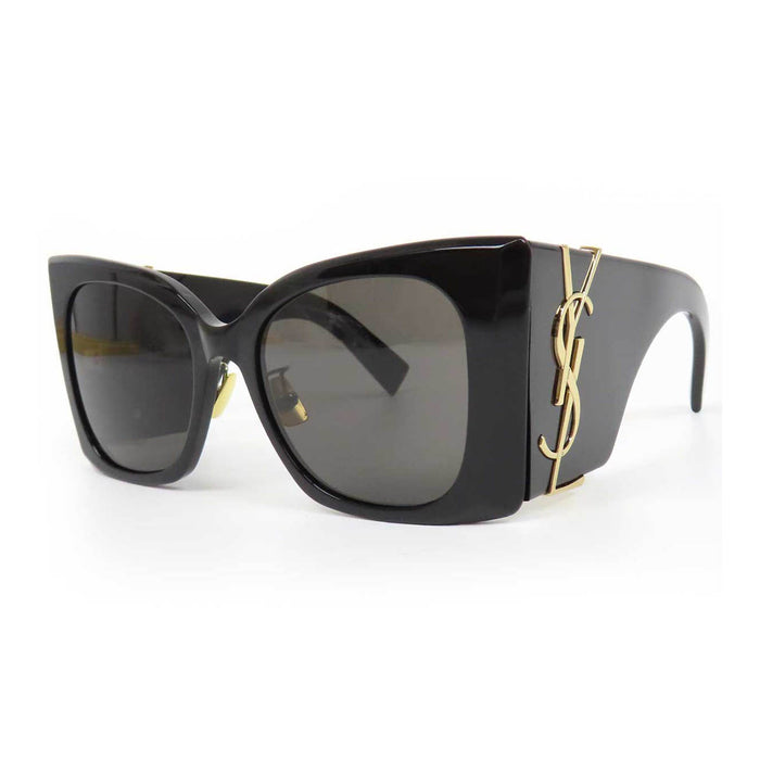 YVES SAINT LAURENT 
アイウェア ワイドテンプル ゴールドカラーメタル 
F BLAZE YSL ロゴ テンプル サングラス
