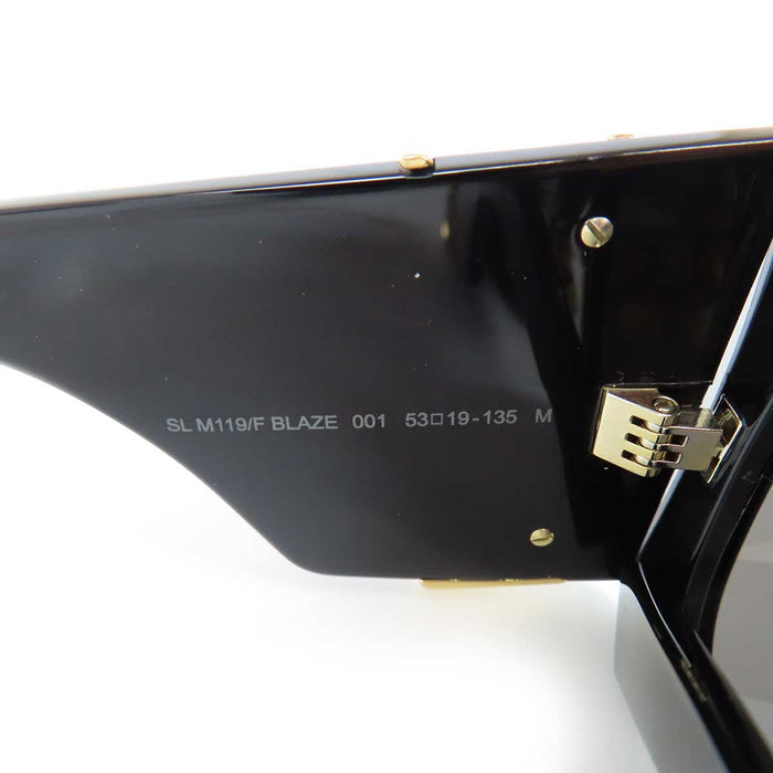 YVES SAINT LAURENT 
アイウェア ワイドテンプル ゴールドカラーメタル 
F BLAZE YSL ロゴ テンプル サングラス