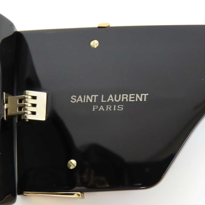 YVES SAINT LAURENT 
アイウェア ワイドテンプル ゴールドカラーメタル 
F BLAZE YSL ロゴ テンプル サングラス