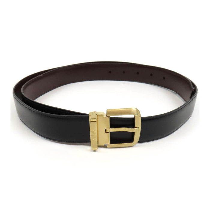 Salvatore Ferragamo 
ゴールドカラー金具 
ロゴ リバーシブル レザー ベルト