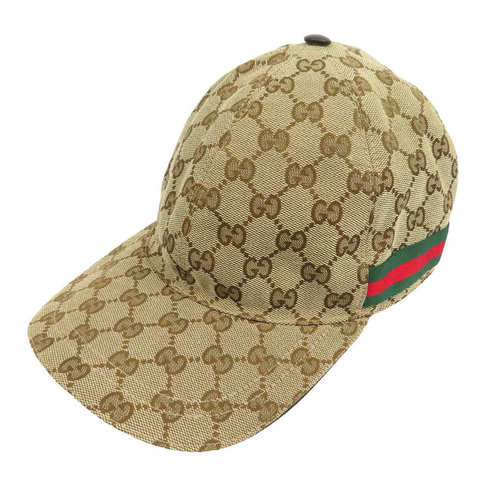 GUCCI
Casquette de baseball en toile GG à logo imprimé intégral avec bande Sherley