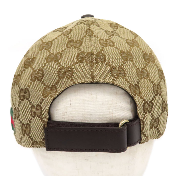 GUCCI
Casquette de baseball en toile GG à logo imprimé intégral avec bande Sherley