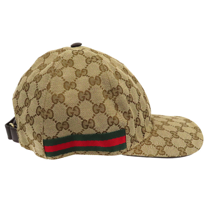 GUCCI
Casquette de baseball en toile GG à logo imprimé intégral avec bande Sherley