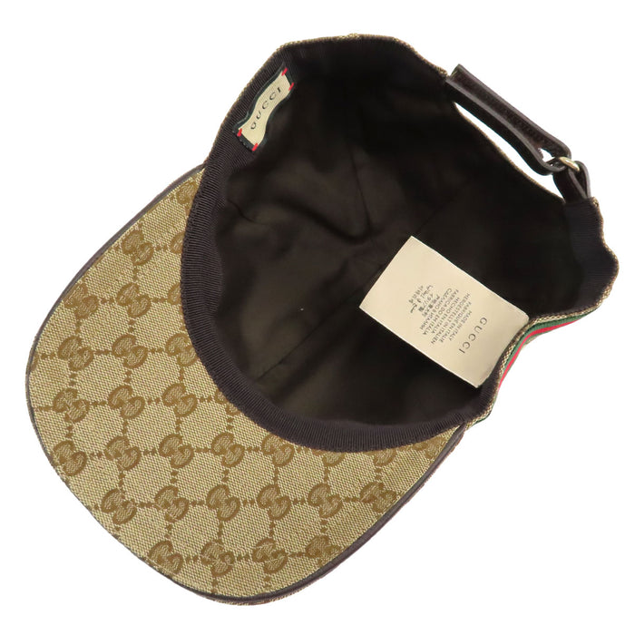 GUCCI
Casquette de baseball en toile GG à logo imprimé intégral avec bande Sherley