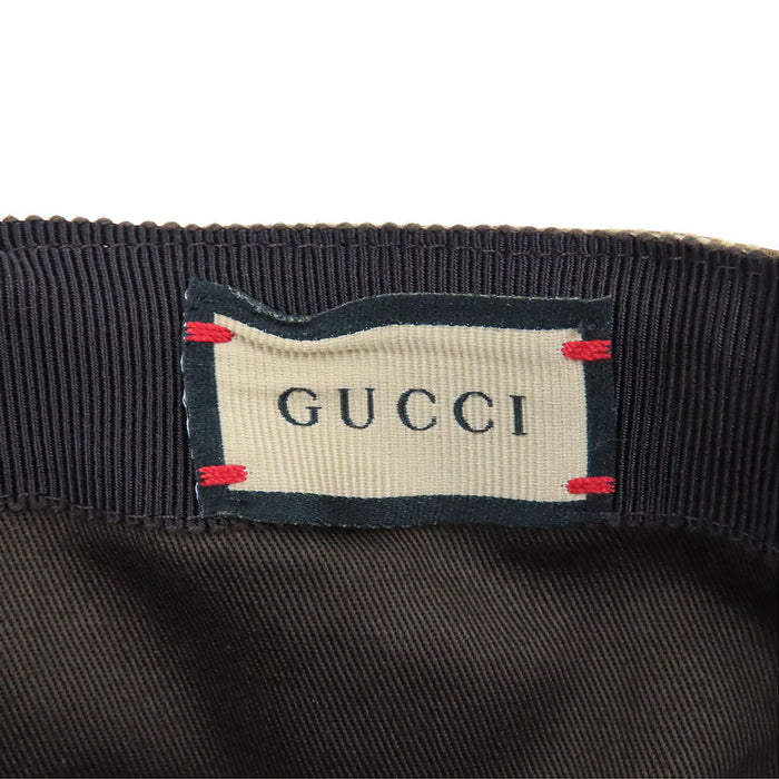 GUCCI
Casquette de baseball en toile GG à logo imprimé intégral avec bande Sherley