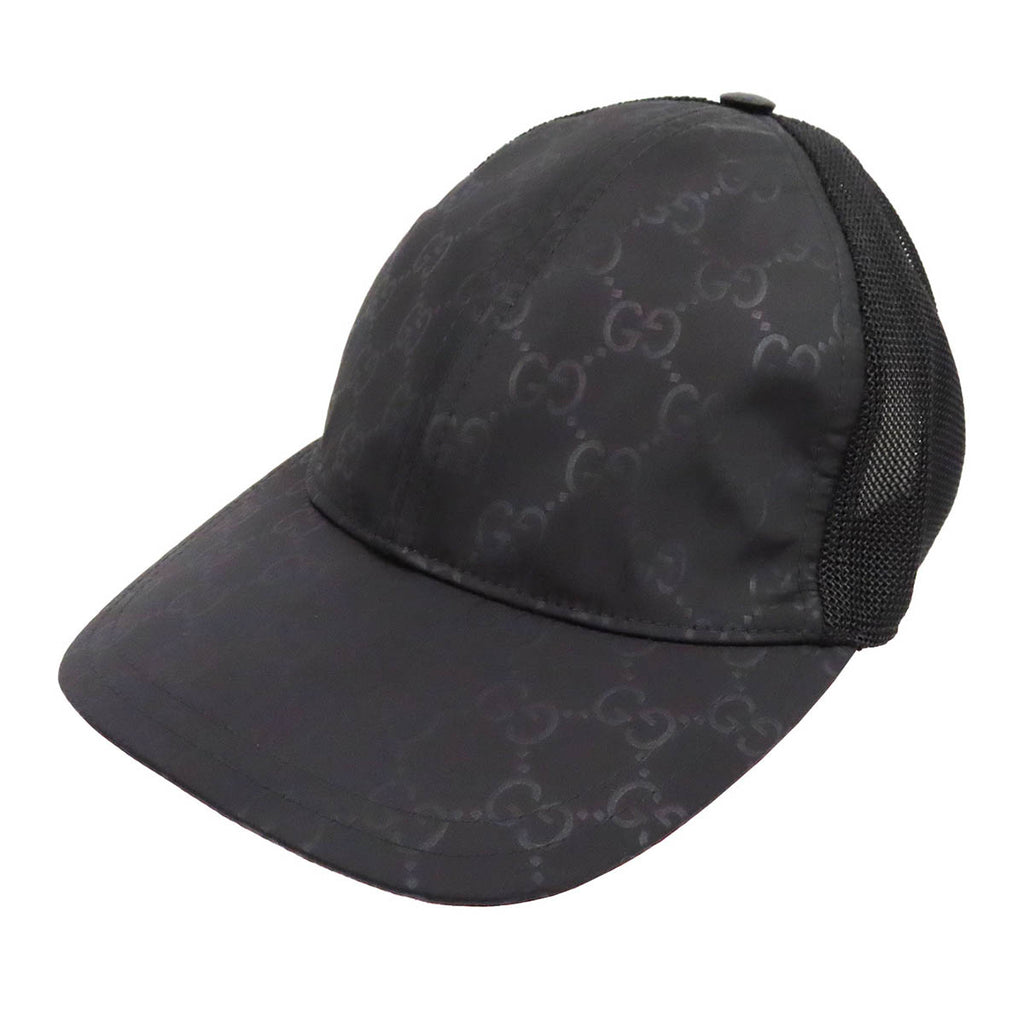 ​【正規品】GUCCI ナイロン メッシュキャップ ブラック M 58cm GUCCI ロゴ ナイロン メッシュ GG ナイロン メッシュ キャップ– TS