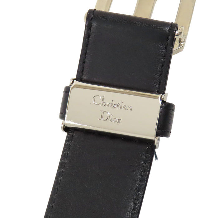 Dior 
CD シルバーカラー金具 ゴールドカラー金具 
ロゴ ヴィンテージ レザー ベルト