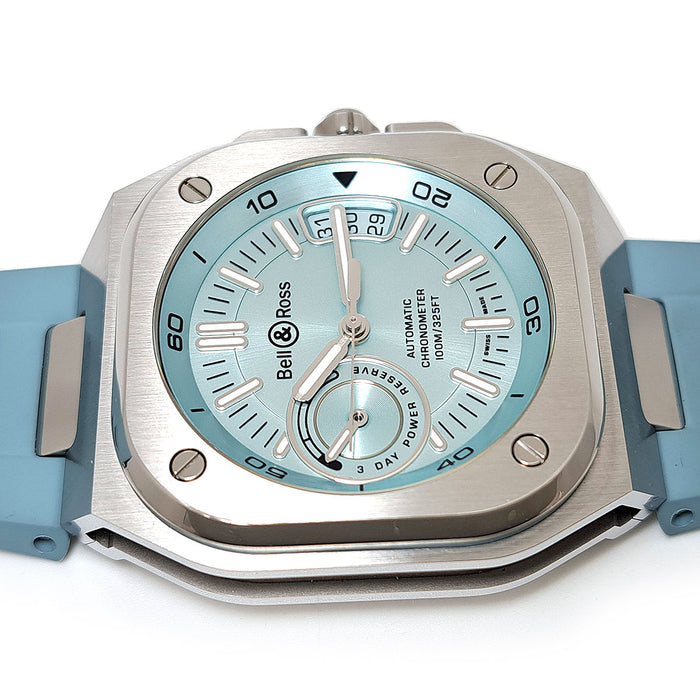 Bell＆Ross  
BR-X5 冰蓝钢款  
附带盒子和保修卡