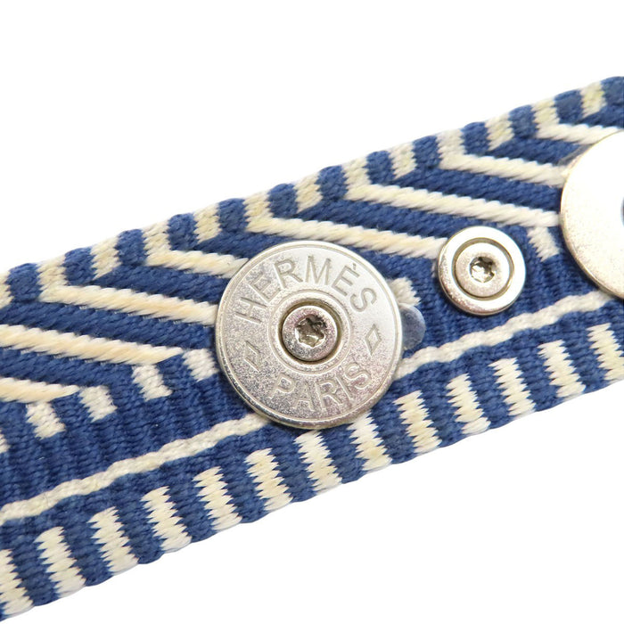HERMES 
Gravure C Collier d'Océan en cuir Bleu Brighton 
Bracelet Rival Caval Médor