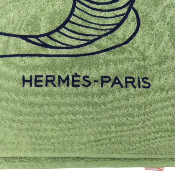 HERMES  
標誌 棉質  
遊艇風 海洋沙灘巾