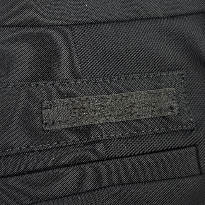 PRADA  
Logo Tuck Tapered  
Polyester Twill Slim Slacks