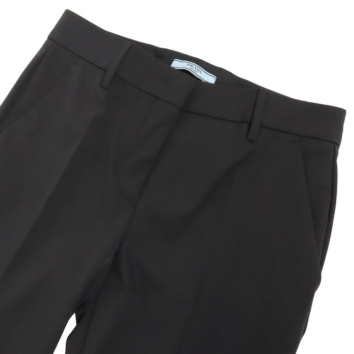 PRADA  
Logo Tuck Tapered  
Polyester Twill Slim Slacks