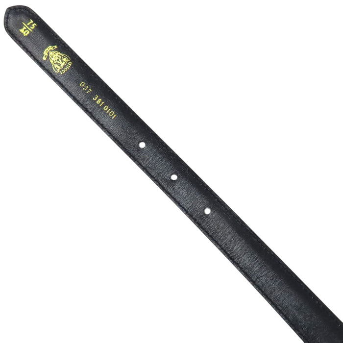 GUCCI 
Ceinture en cuir vintage 
avec logo GG en métal doré