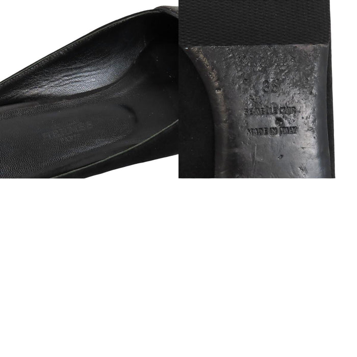HERMES  
H Ash Lame Plat  
Roxane Mule en Suède
