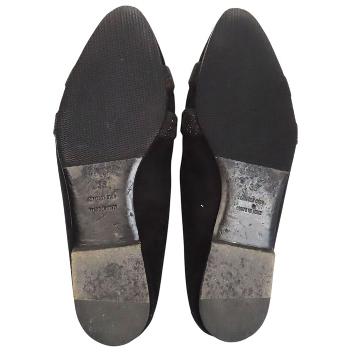 HERMES  
H Ash Lame Plat  
Roxane Mule en Suède