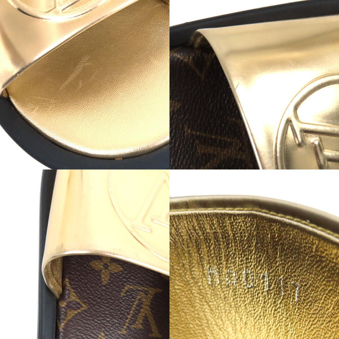 LOUIS VUITTON
Ciabatte a fascia LV Circle in pelle metallizzata
Sandali linea Sunburst
Monogramma