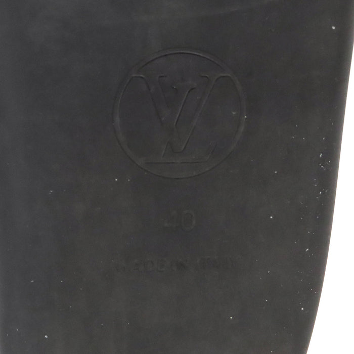 LOUIS VUITTON  
LV Circle Mule Slide Metallic Leather  
Sunburst Line Sandals  
Monogram