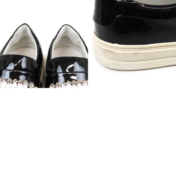 ROGER VIVIER 
Bijou Patent Leather Slip-Ons