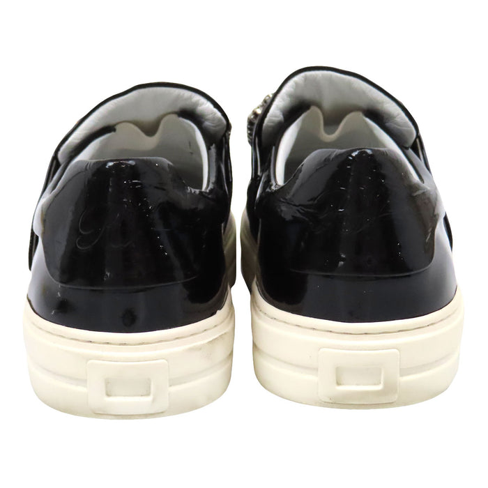ROGER VIVIER 
Bijou Patent Leather Slip-Ons