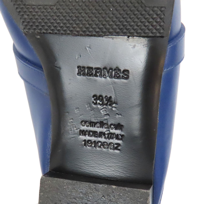 HERMES 
Kelly fibbia piatta in pelle con metallo color argento 
OZ mule